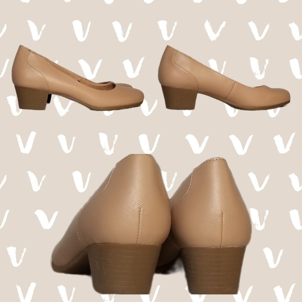 Bass Tan Neutral Low Heels Size 6.5